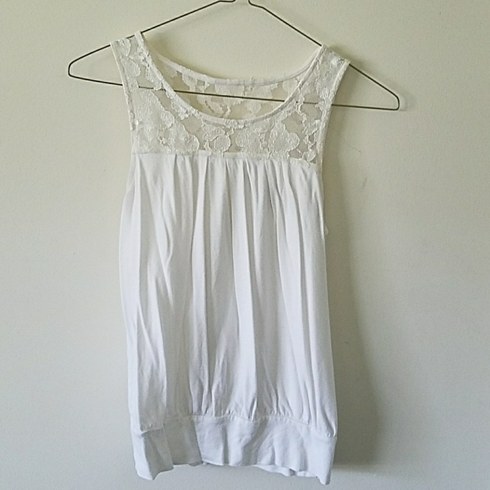 Express white sleeveless top